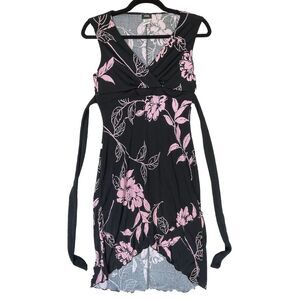 Vanity Women's Dress Small Wrap Floral Y2K Dark Boho Fairy Grunge Cottagecore